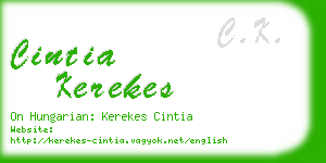 cintia kerekes business card